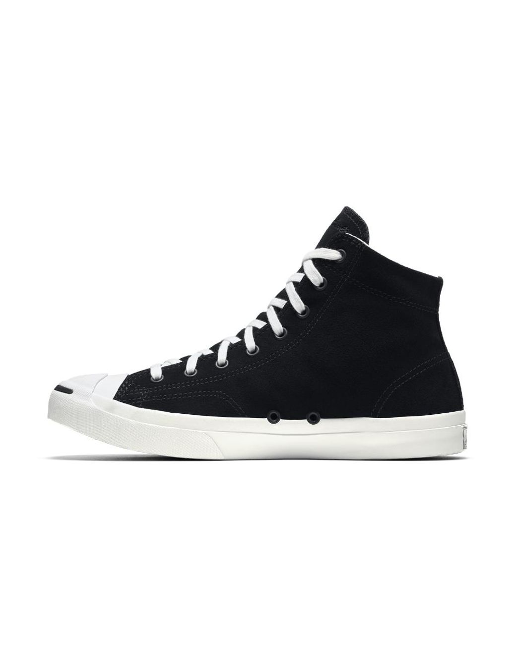 Converse Jack Purcell Jack Suede High Top Men's Shoe in Black for Men | Lyst