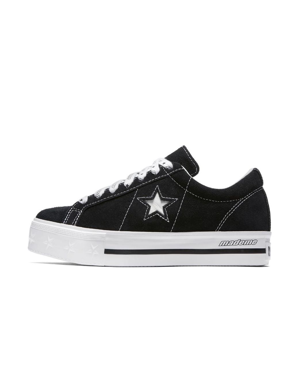 Converse X Mademe One Star Platform Low Top Women's Shoe in Black | Lyst