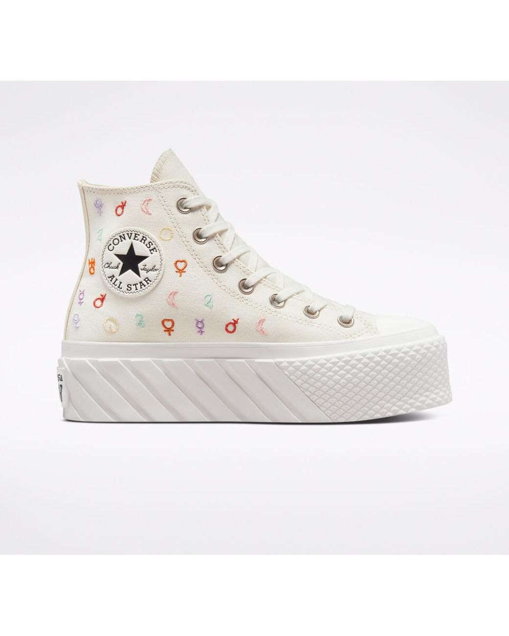 Chuck Taylor Lift 2X Platform Mystic Symbols Converse en coloris Blanc Lyst