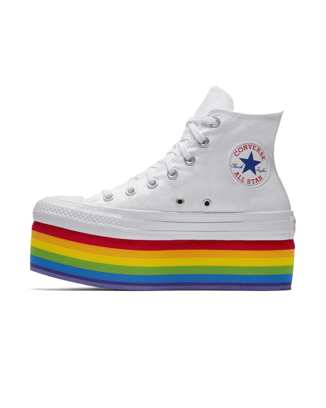 Converse Pride X Miley Cyrus Chuck Star Platform High Shoe in Metallic |