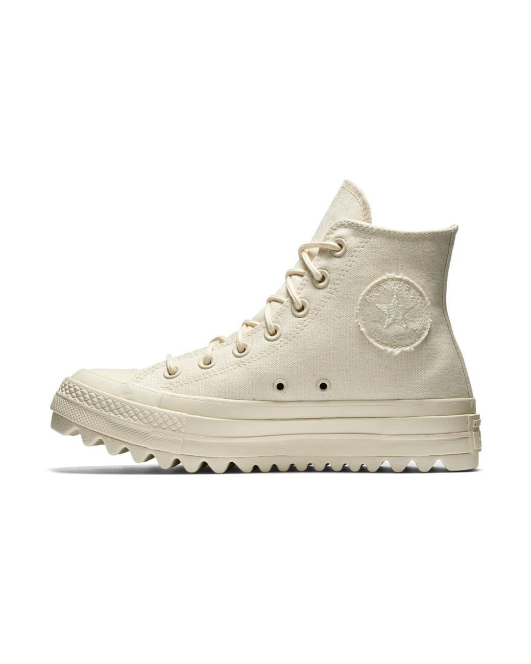 Converse Chuck Taylor All Star Lift Ripple Canvas High Top Women's Shoe in Natural Lyst