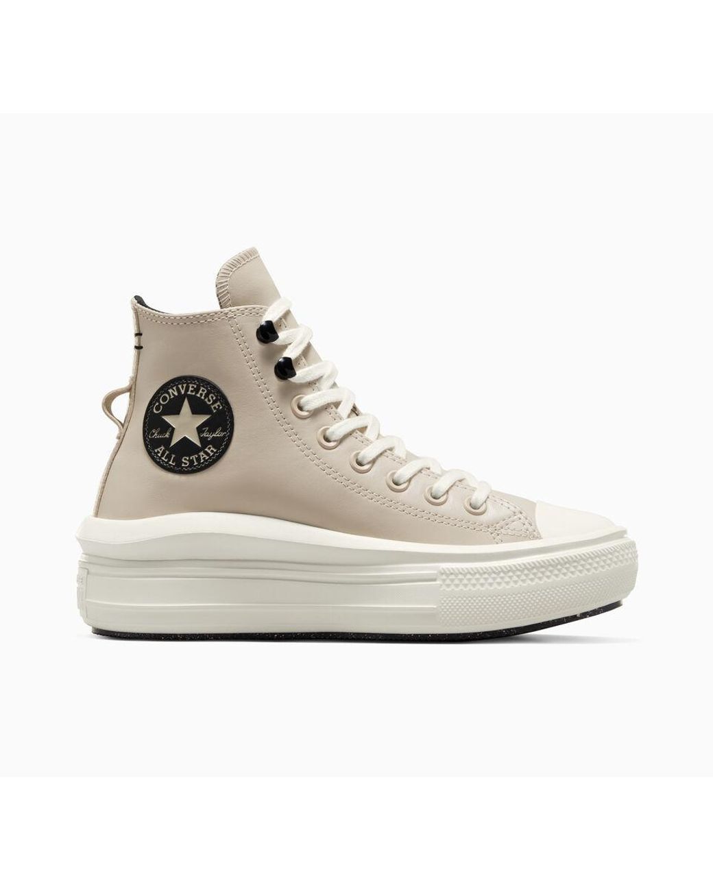 Converse Chuck Taylor All Star Move Platform Fleece lined Leather in White Lyst UK