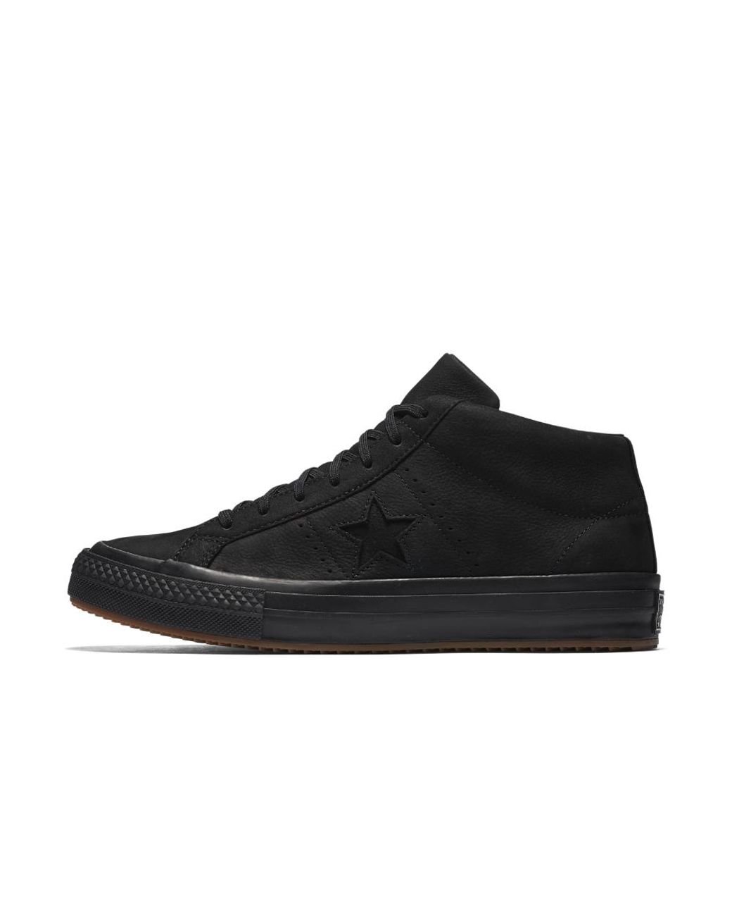 Converse Leather One Star Mid Counter Climate High Top Shoe in Black for  Men | Lyst