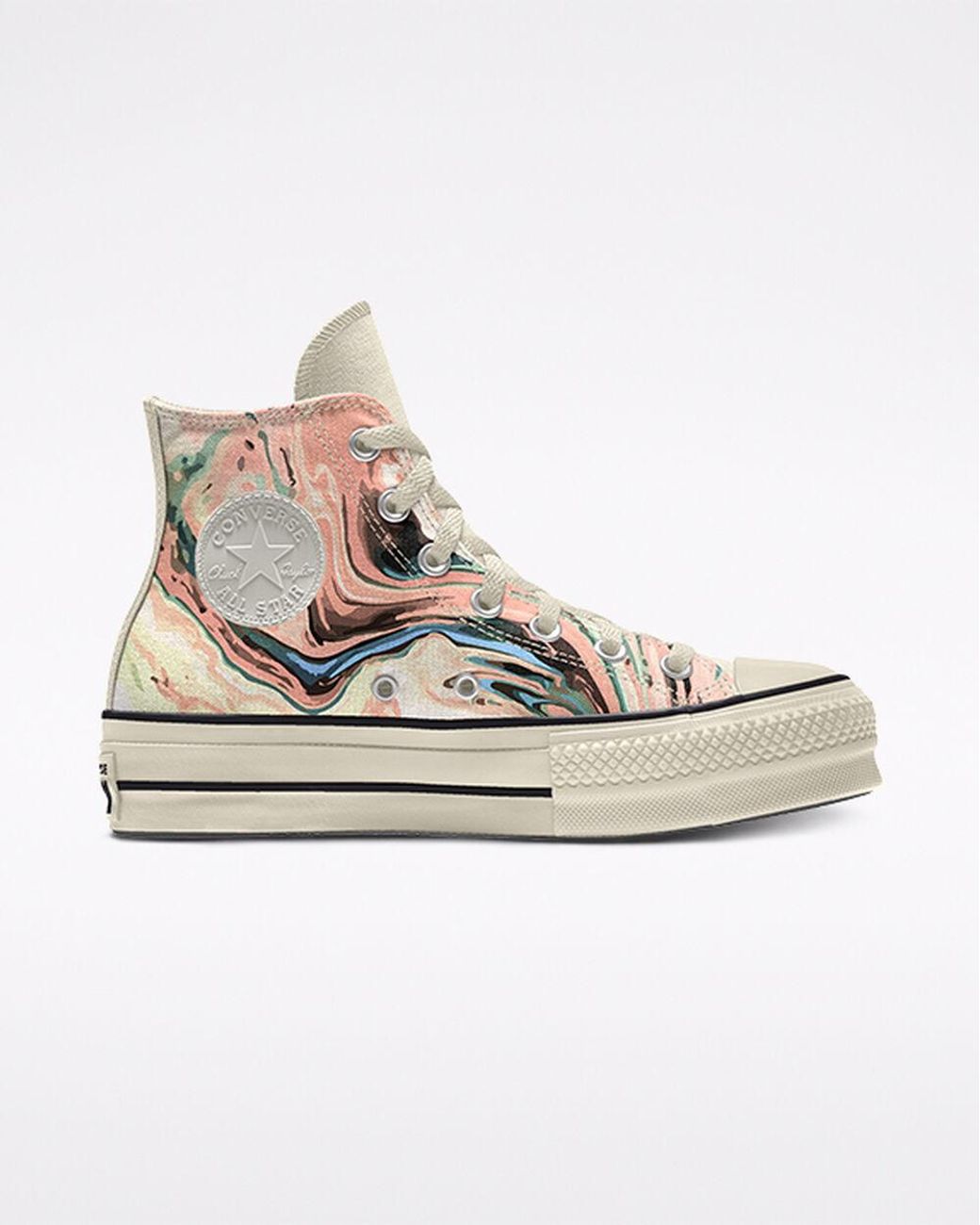 Converse Custom Canvas Platform Chuck Taylor All Star By You in Pink) (Pink) - Lyst