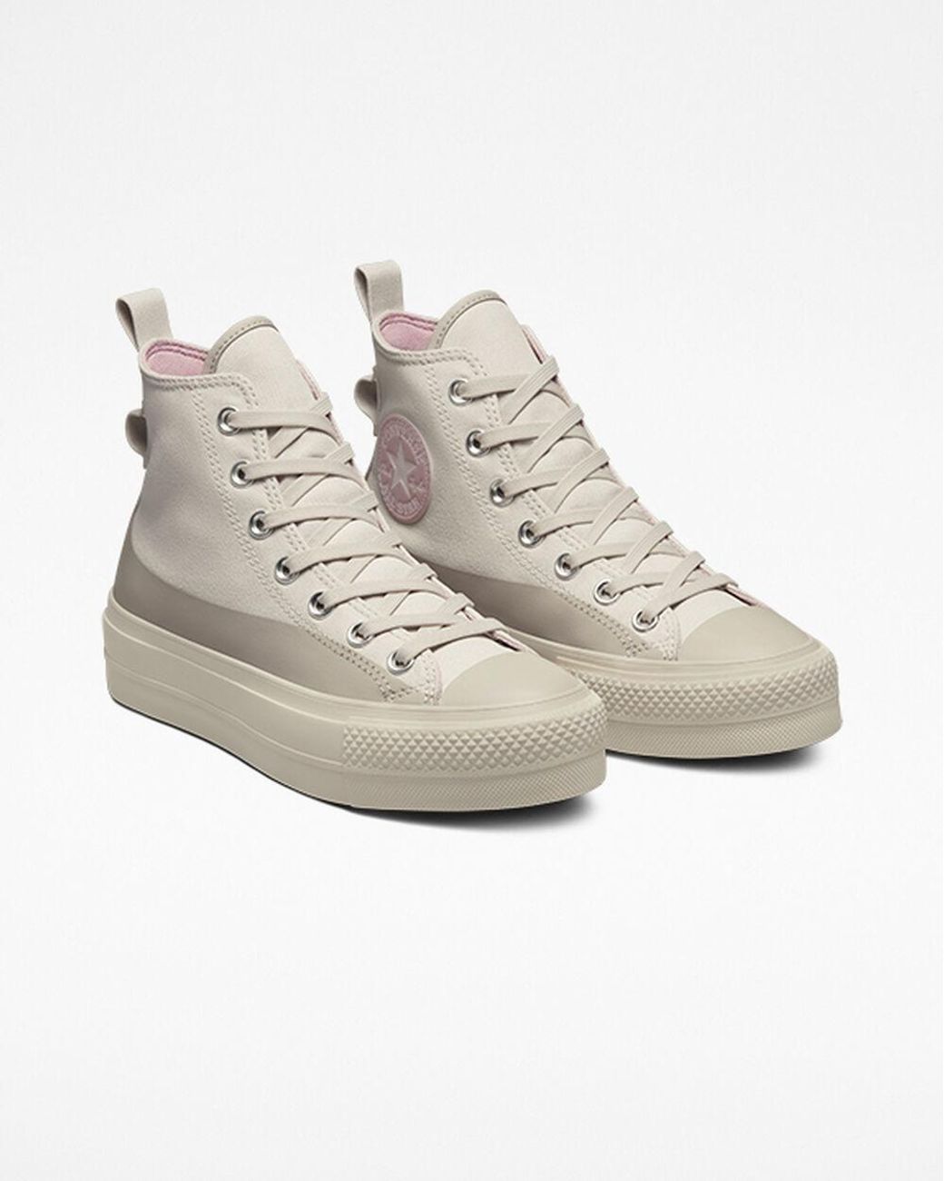 Converse all star low grey pink canvas best sale