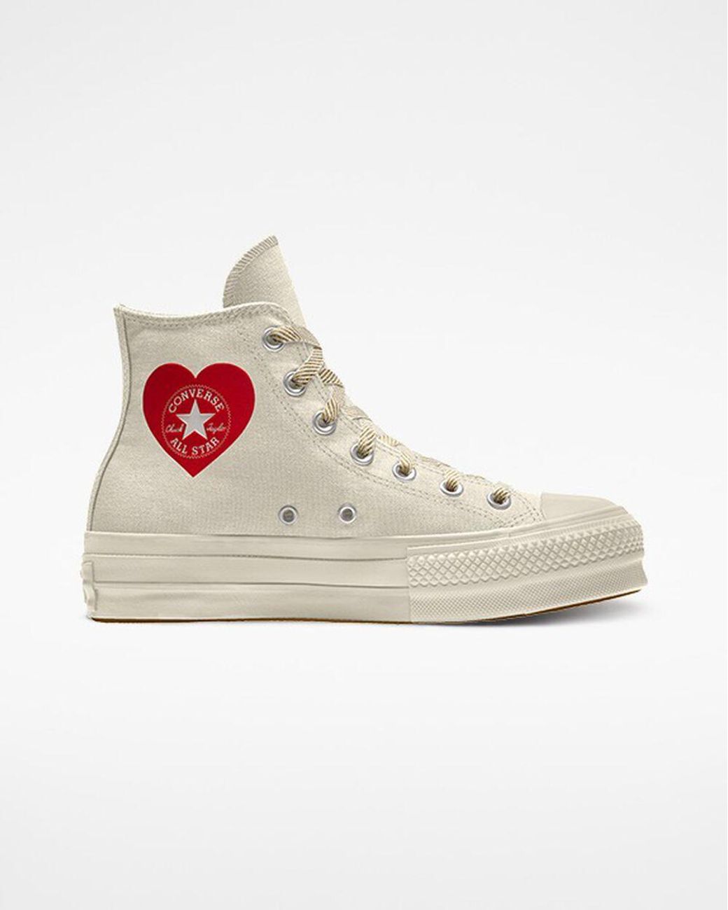Converse Custom Chuck Taylor All Star Lift Platform Canvas By You in White  | Lyst