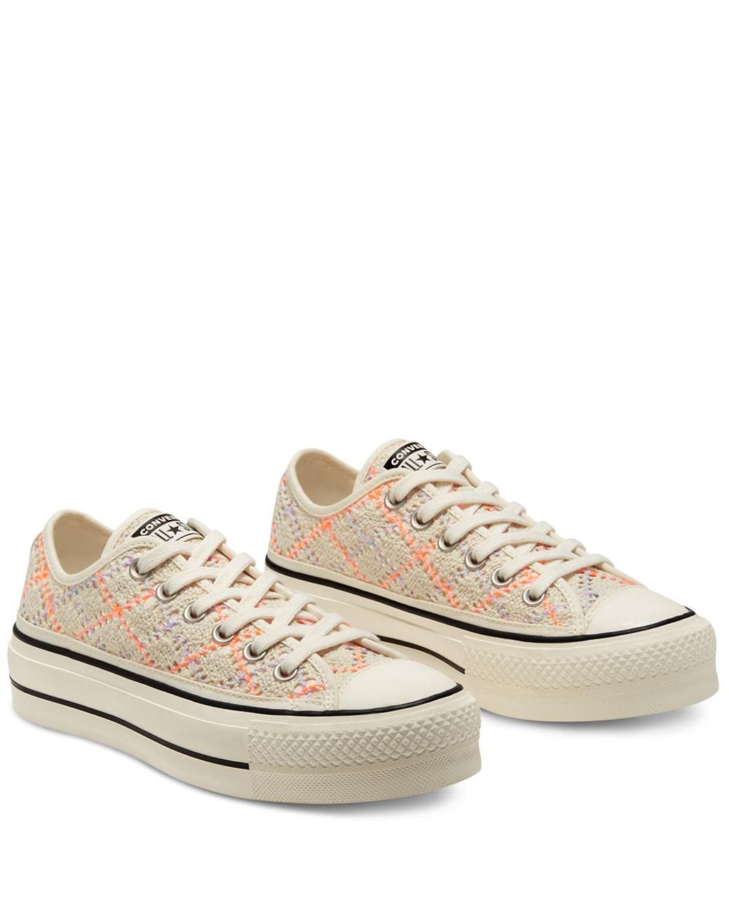 converse crochet platform