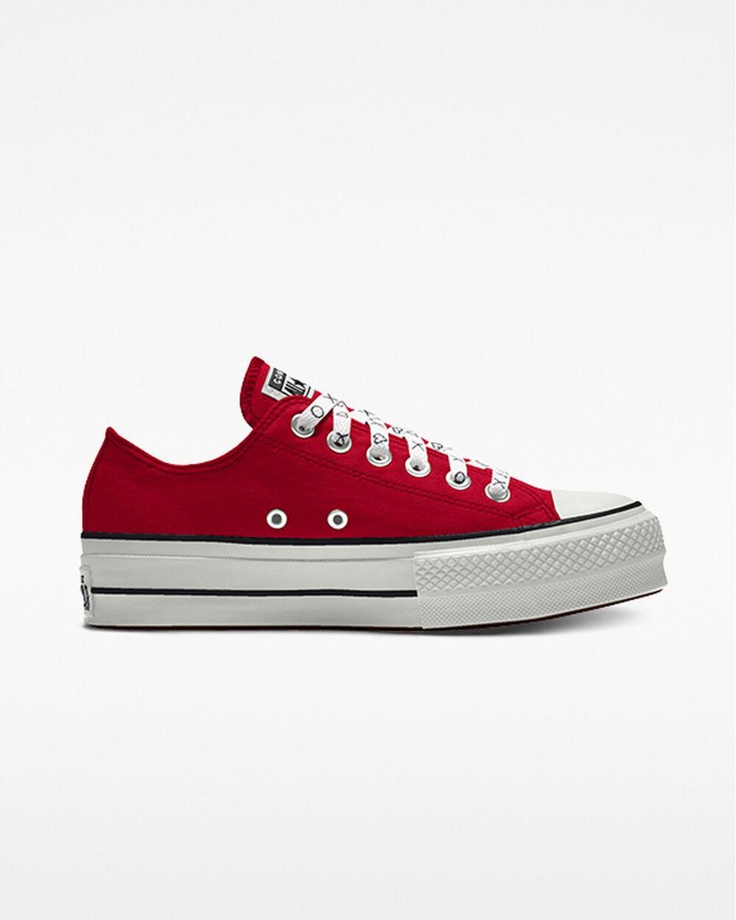 Converse Custom Chuck Taylor All Star Lift Platform Canvas By You in Red |  Lyst