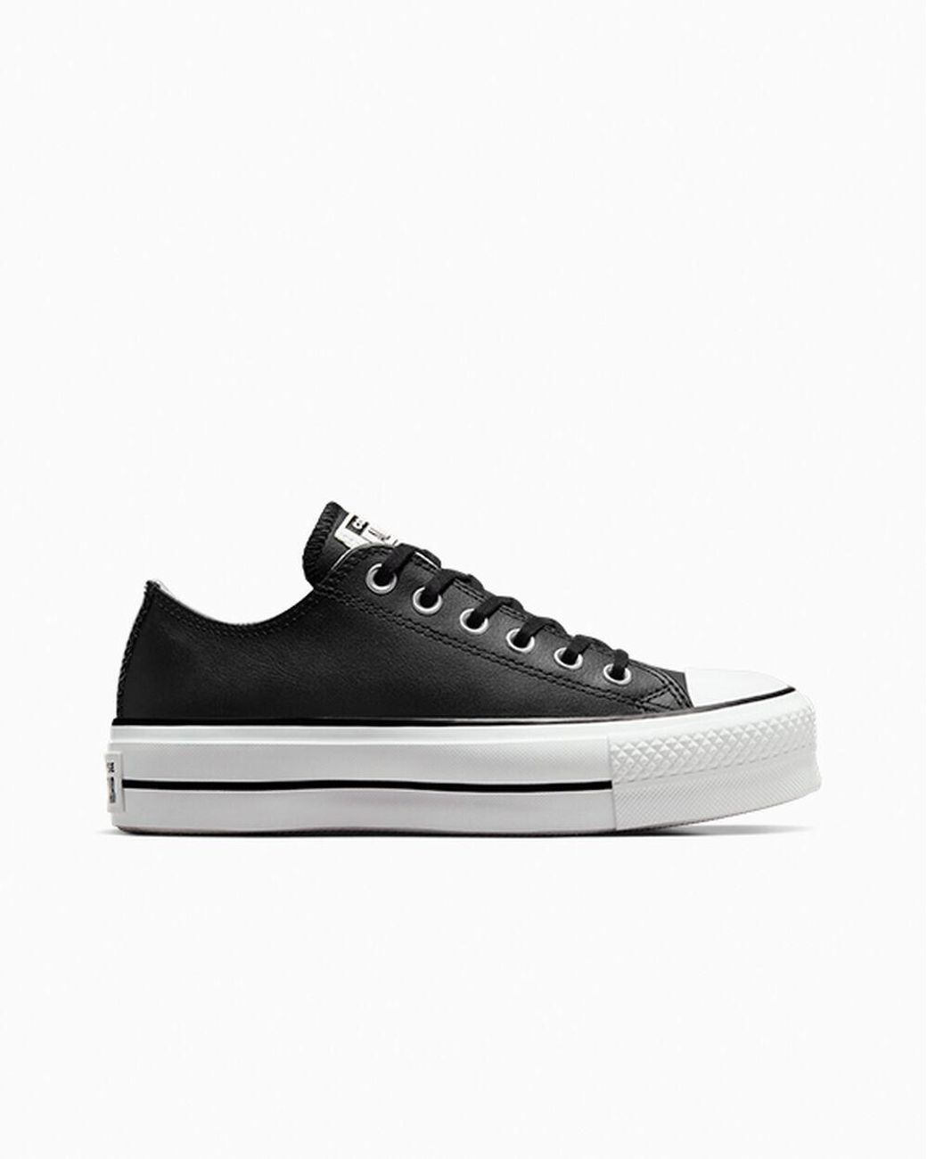 Converse Chuck Taylor All Star Lift Platform Leather in Black | Lyst UK