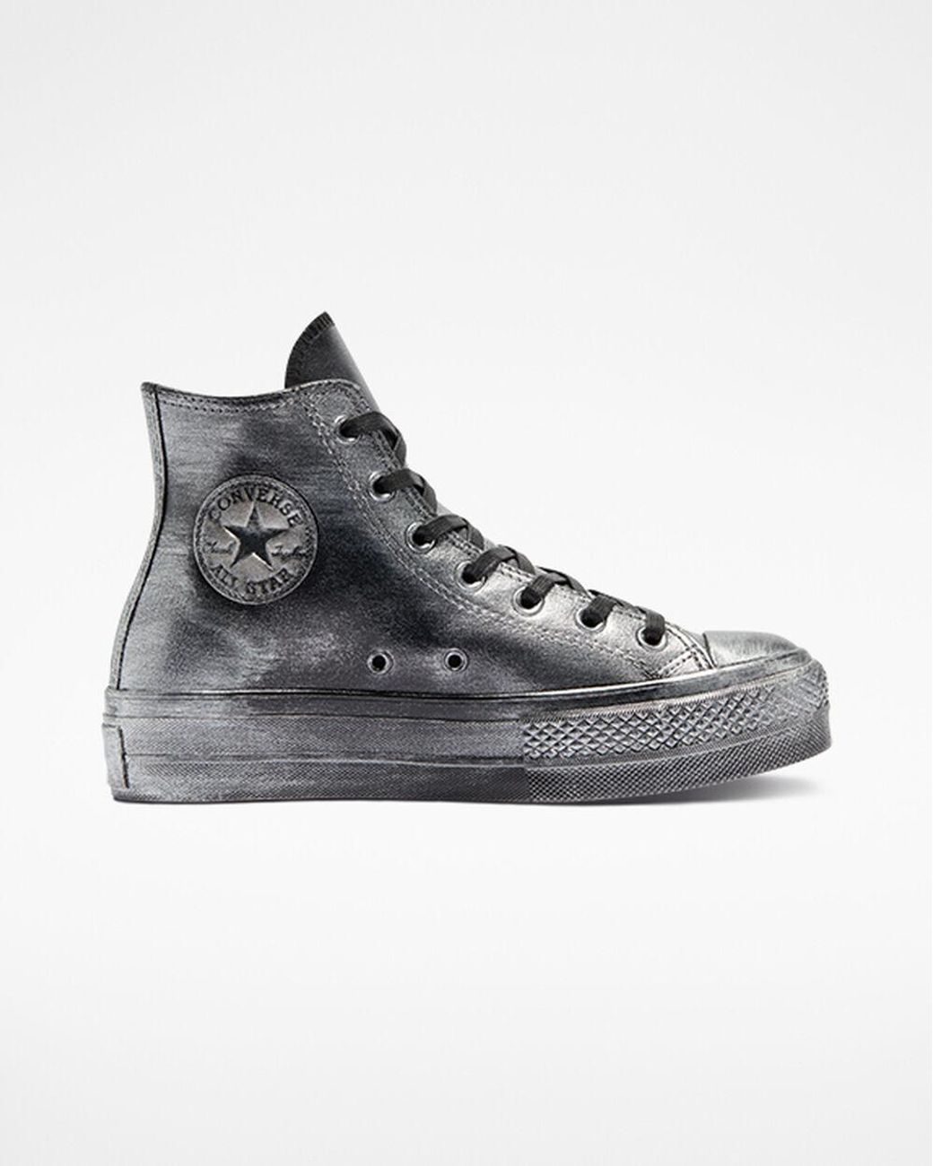 Converse Chuck Taylor All Star Lift Platform Waxed Metal in Grey Lyst UK