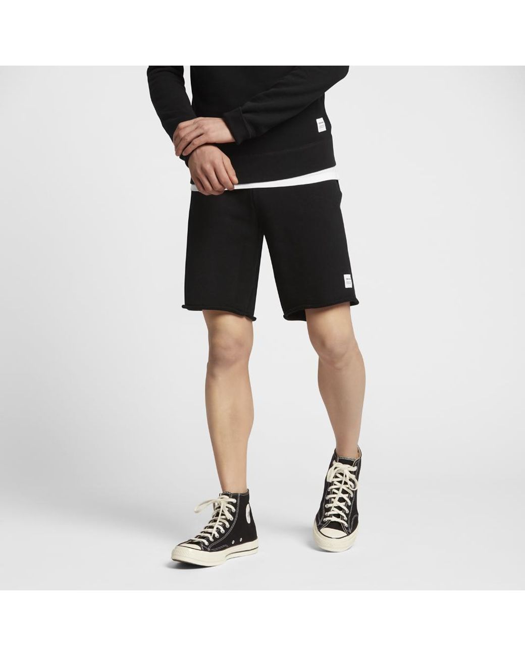 Forblive Klappe menu Converse Essentials Cut-off Men's Shorts in Black for Men | Lyst