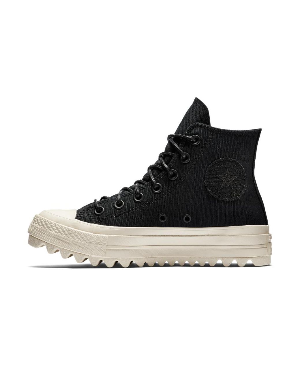 enhed Sportsmand vidne Converse Chuck Taylor All Star Lift Ripple Canvas High Top Women's Shoe in  Black | Lyst