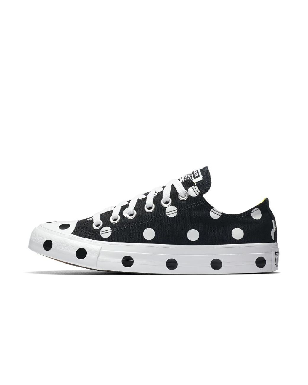 Converse Chuck Taylor All Star Polka Dots Low Top Women's Shoe in Black |  Lyst