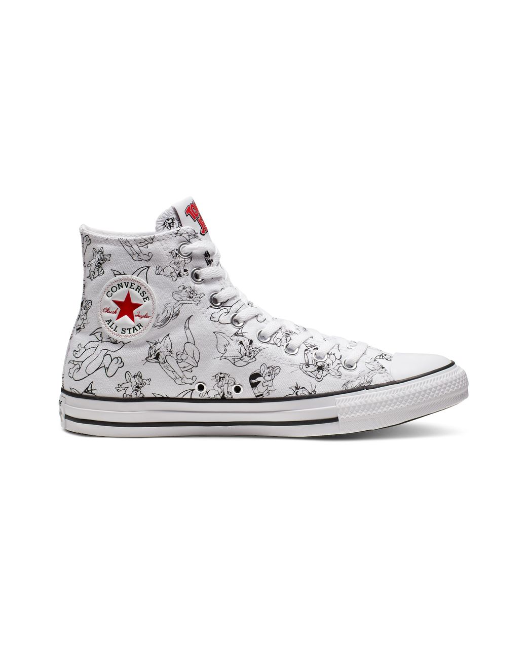 Converse Tom And Jerry Chuck Taylor All Star High Top in White | Lyst