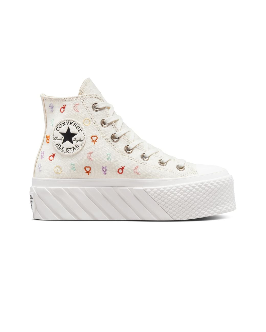 Converse Cotton Chuck Taylor All Star Lift 2x Platform Mystic Symbols in Brown (White) | Lyst
