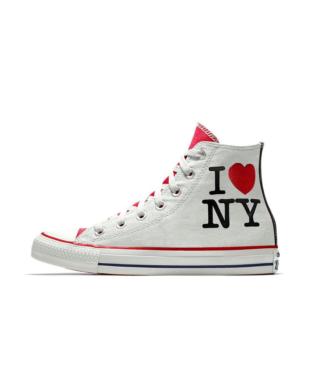 Converse Custom I Love New York High Top Shoe White | Lyst