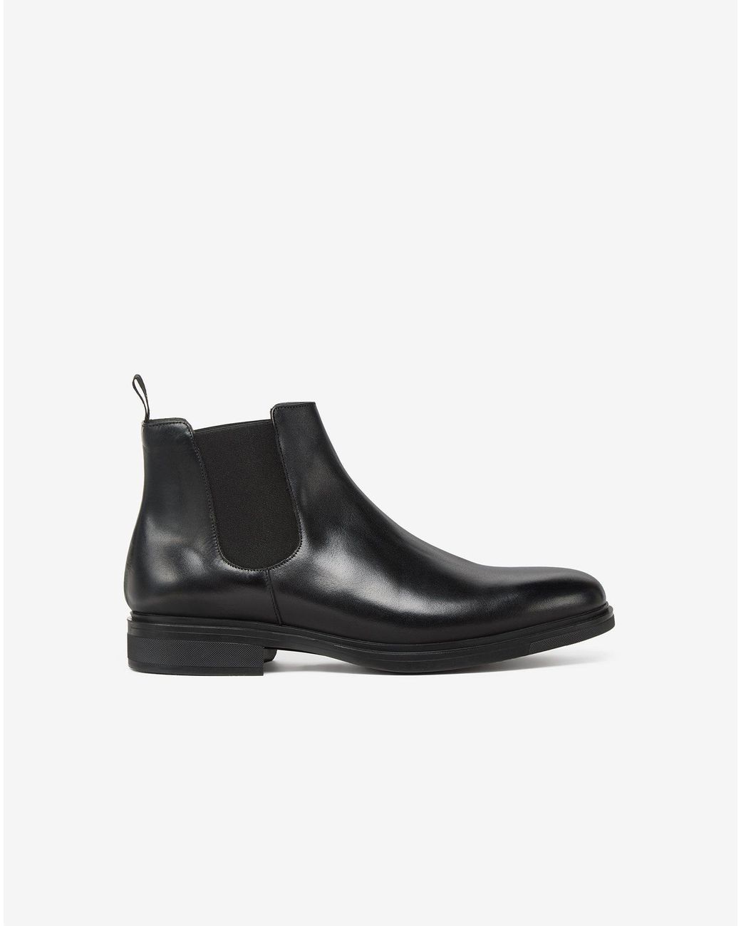 Corneliani Black Aged Calfskin Chelsea Boots for men