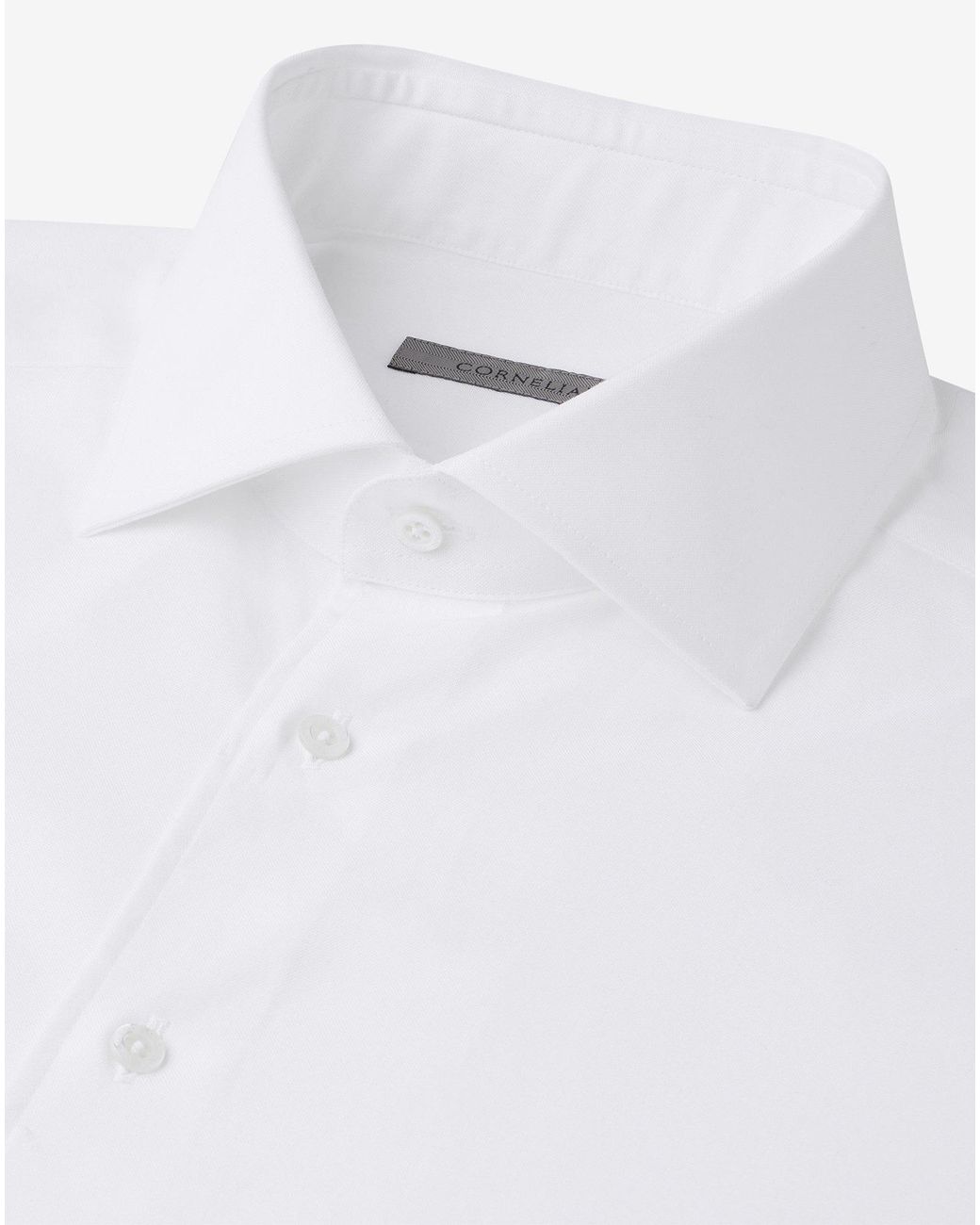 Corneliani White Pin Point Pure Cotton Shirt for men