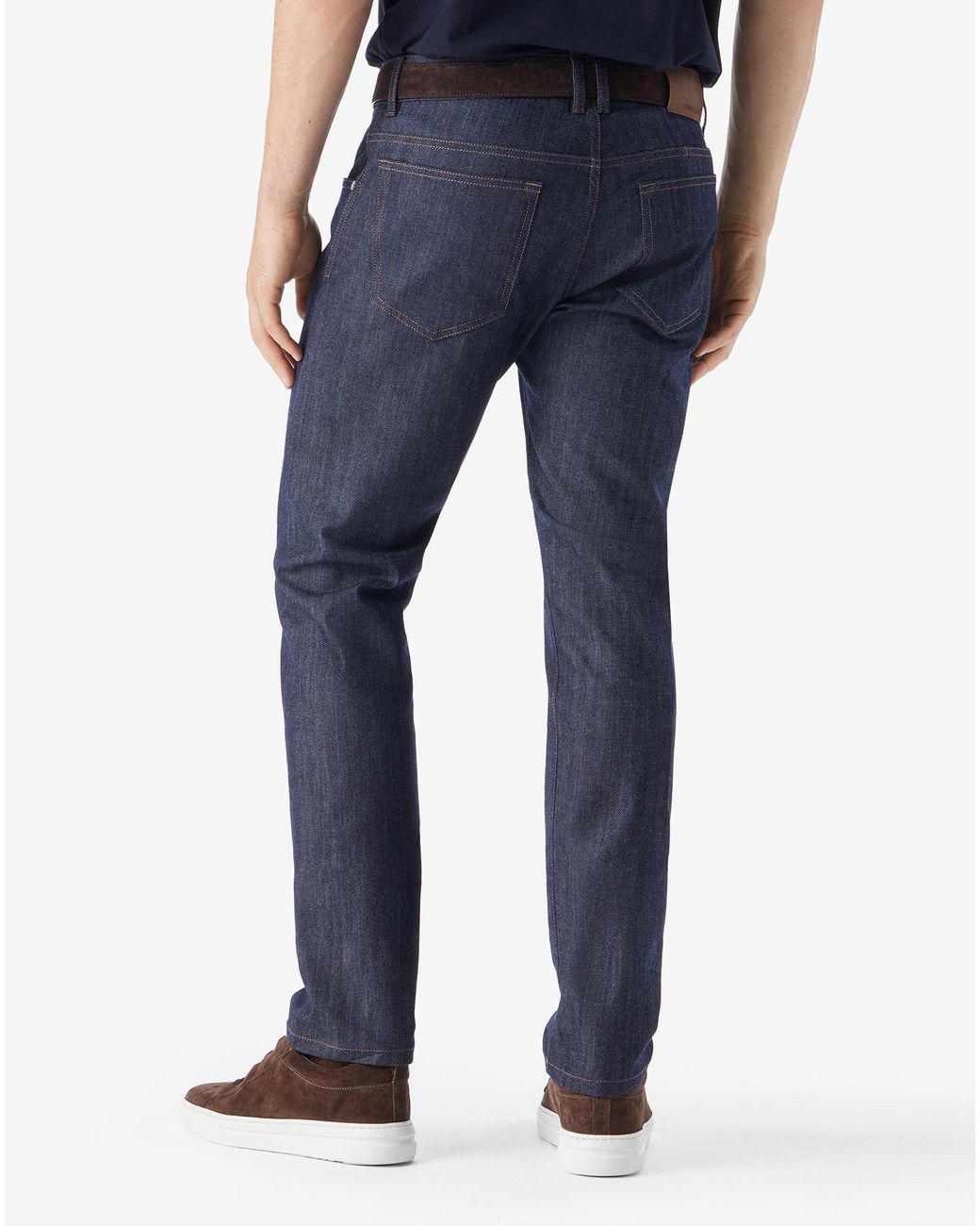 Corneliani Blue 11 O.Z. Stretch Cotton Jeans for men