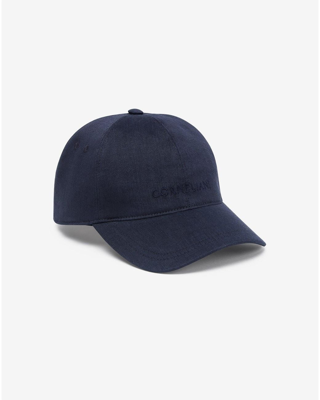 Corneliani Blue Linen, Wool And Mohair Baseball Cap for men