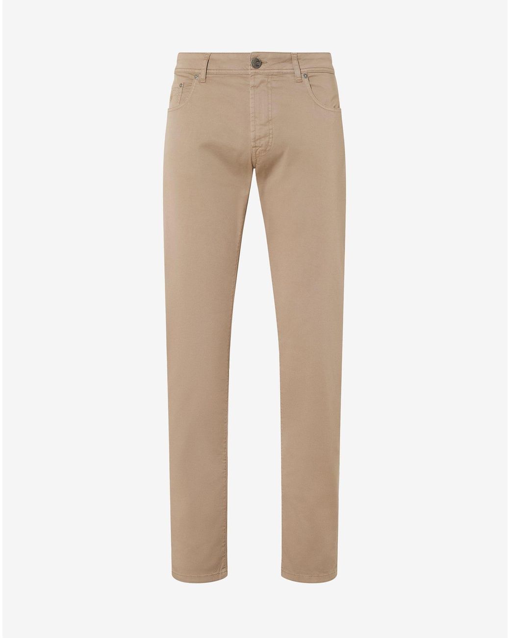 Corneliani Natural Garment-Dyed Stretch Cotton Jeans for men