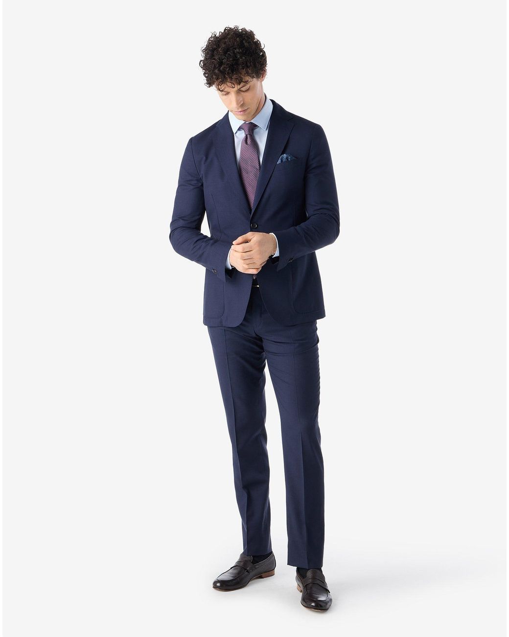 Corneliani Blue 130's Wool Suit for men