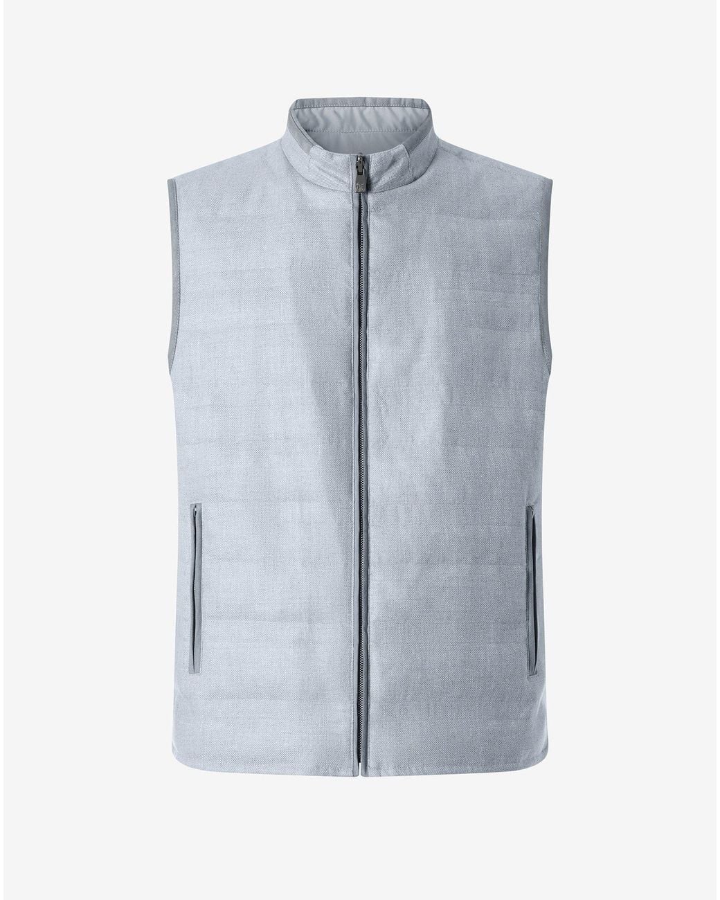 Corneliani Blue Reversible Padded Waistcoat for men