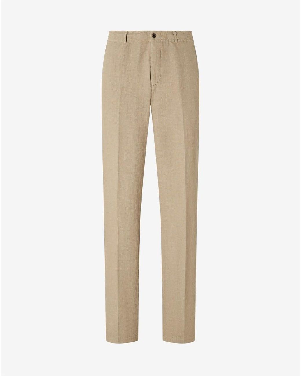 Corneliani Natural Pure Linen Trousers for men