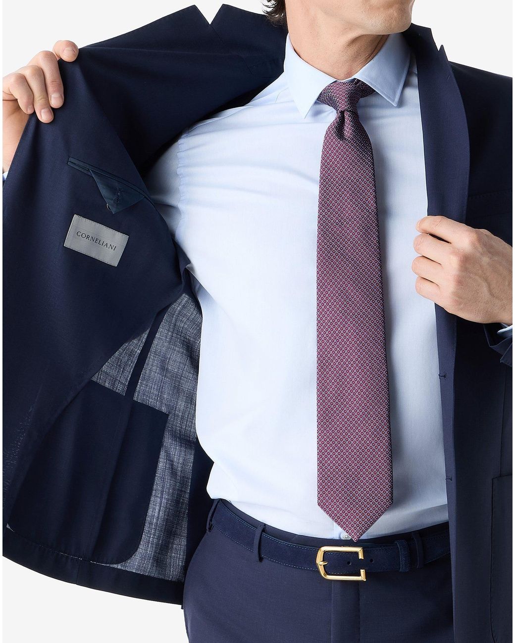Corneliani Blue 130's Wool Suit for men