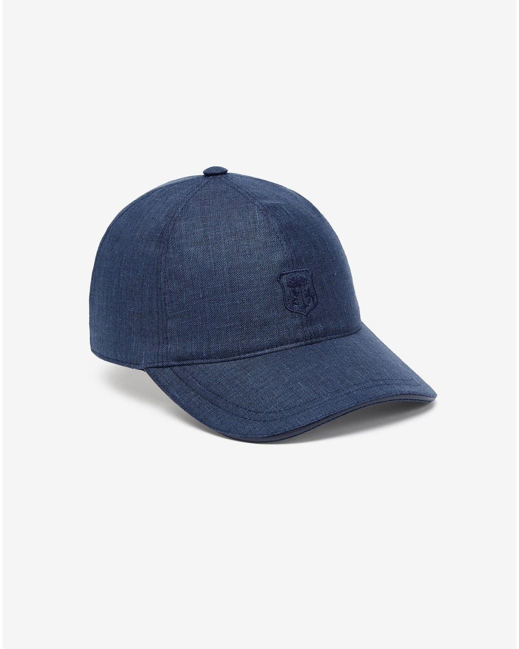 Corneliani Blue Wool, Linen And Silk Baseball Cap for men