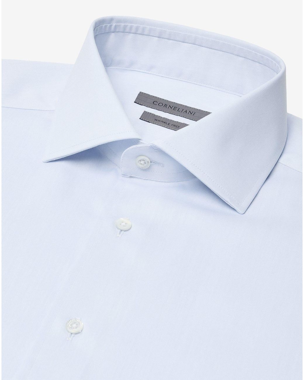 Corneliani White Light Cotton Twill Shirt for men