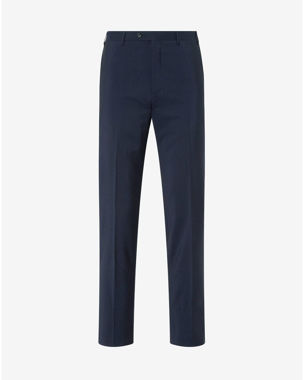 Corneliani Blue Wool And Mohair Trousers for men