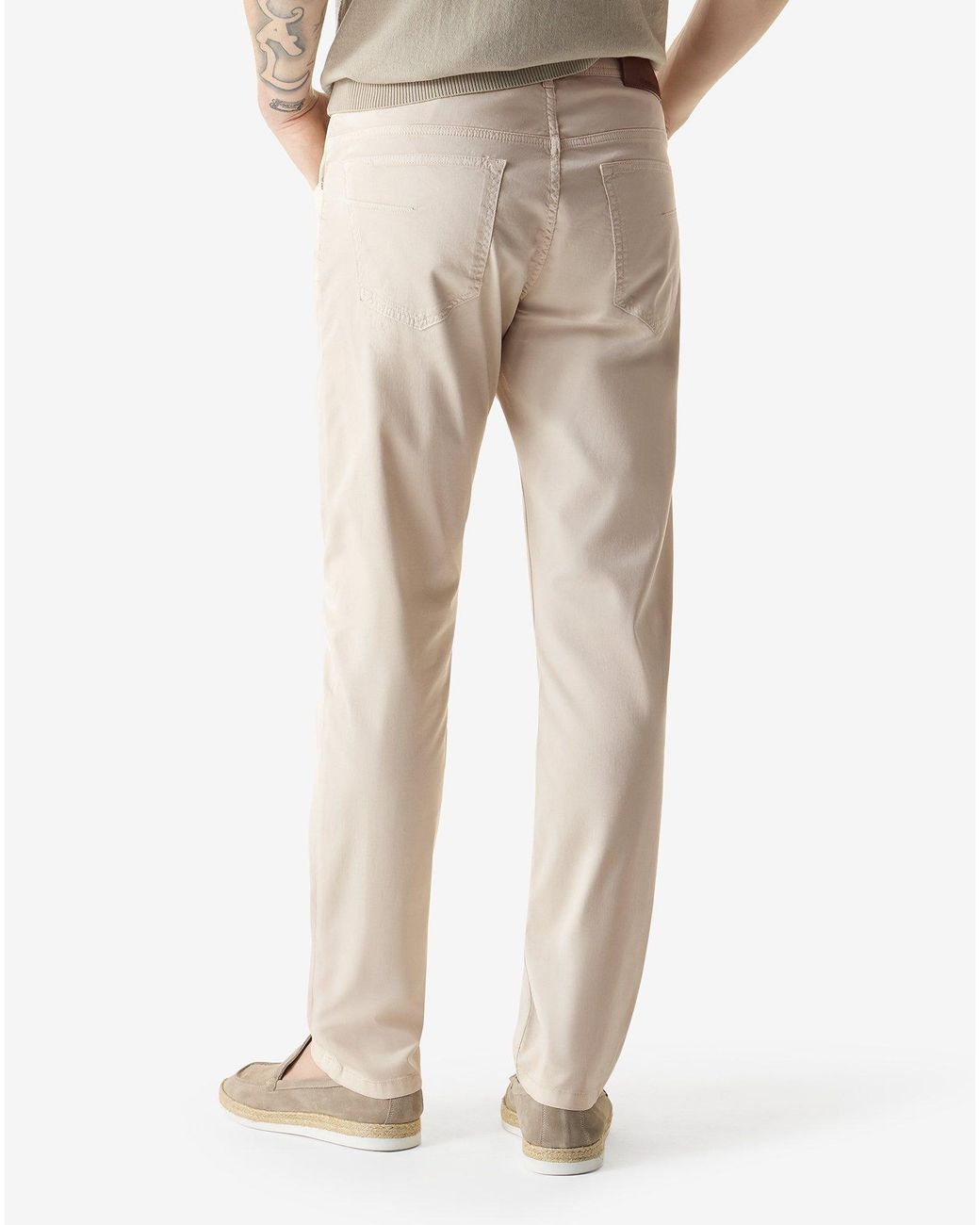 Corneliani Natural Garment-Dyed Stretch Cotton Jeans for men