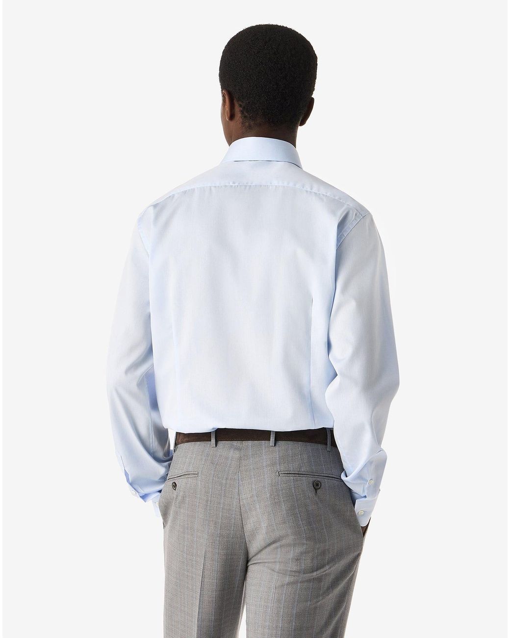 Corneliani White Light Cotton Twill Shirt for men