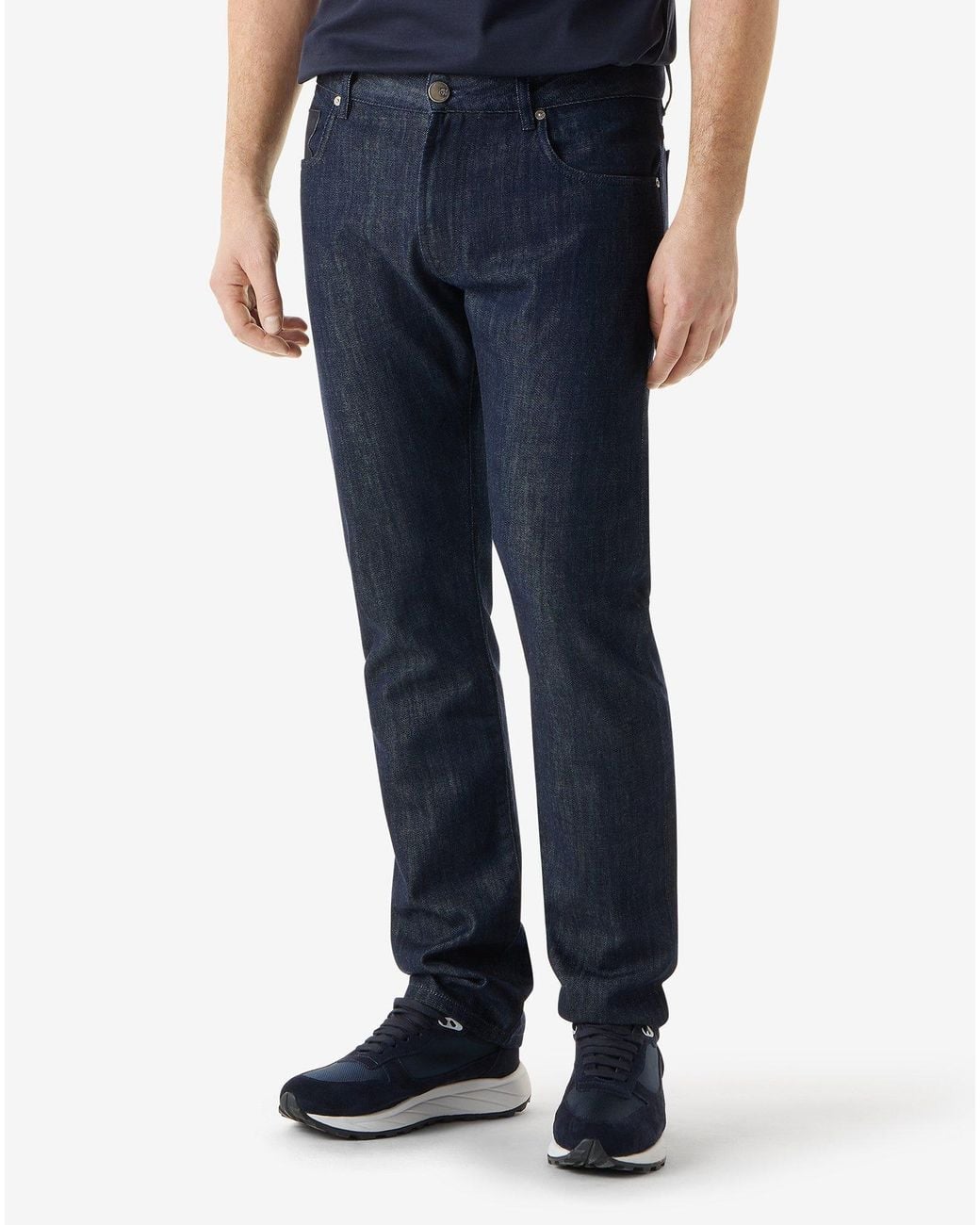 Corneliani Blue Cotton Jeans for men