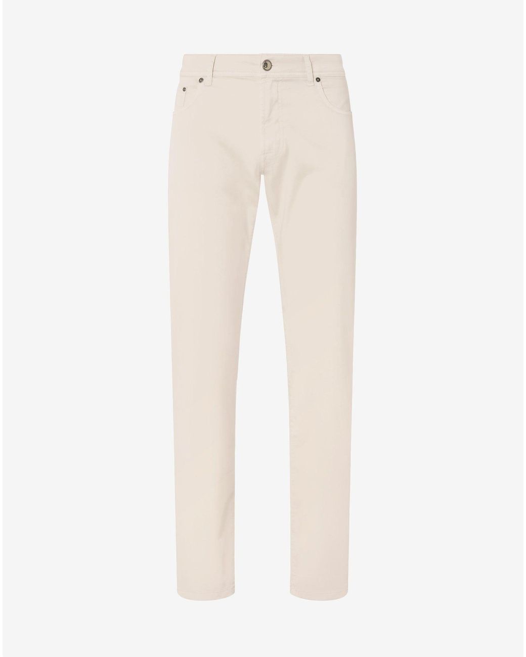 Corneliani Natural Garment-Dyed Stretch Cotton Jeans for men