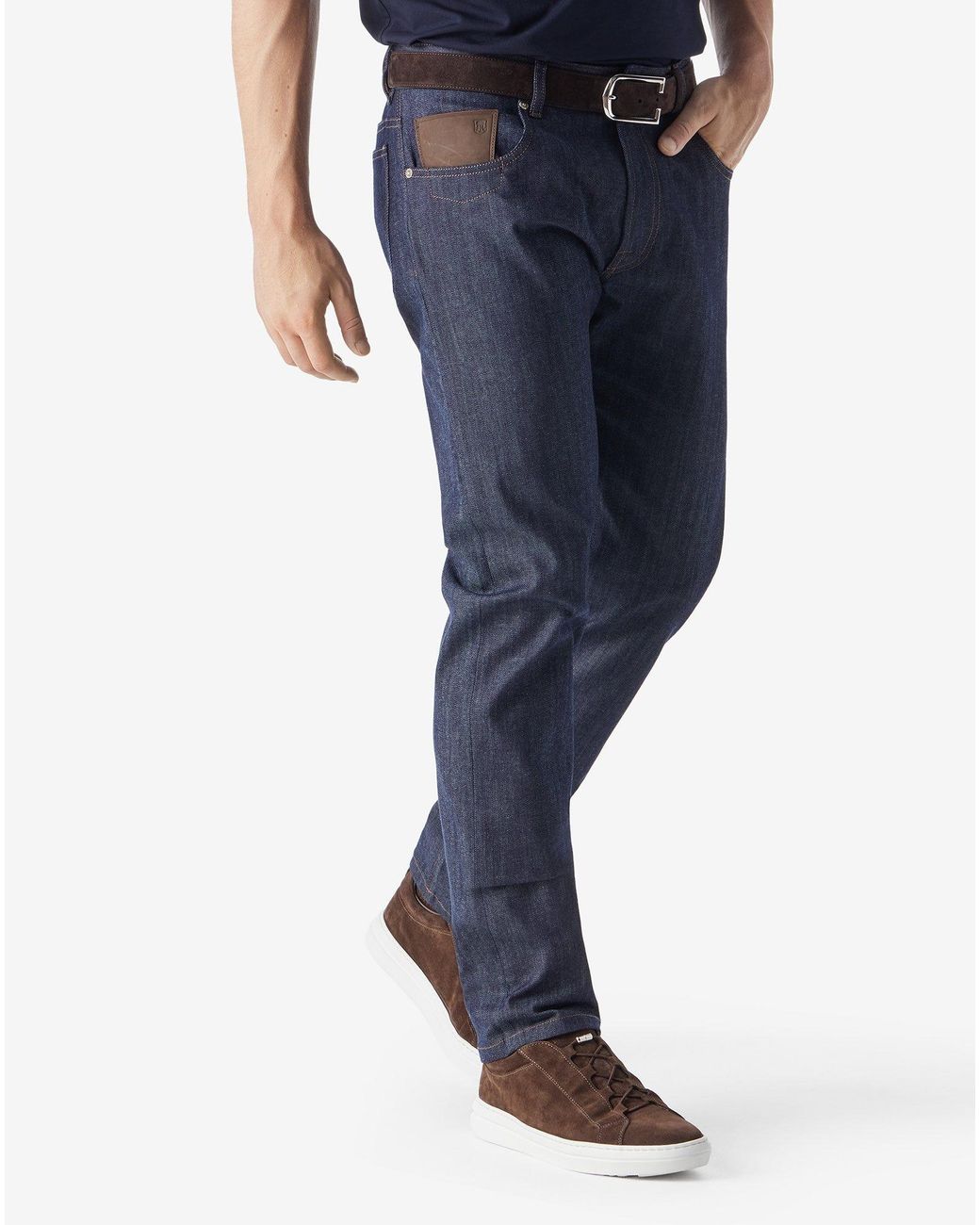Corneliani Blue 11 O.Z. Stretch Cotton Jeans for men