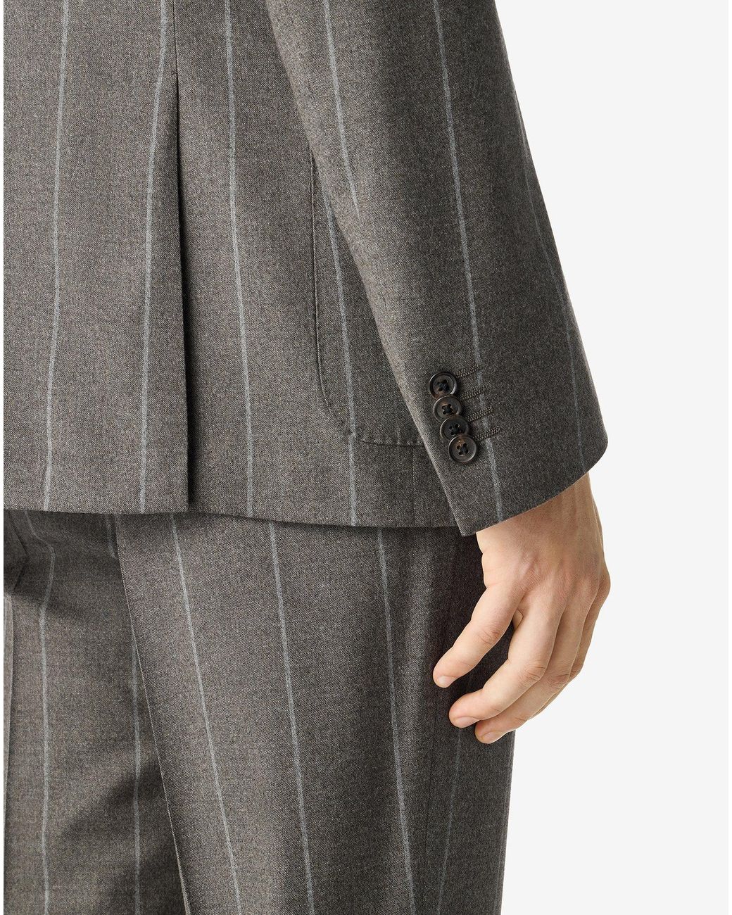 Corneliani Gray Pinstripe 130's Wool And Silk Suit for men