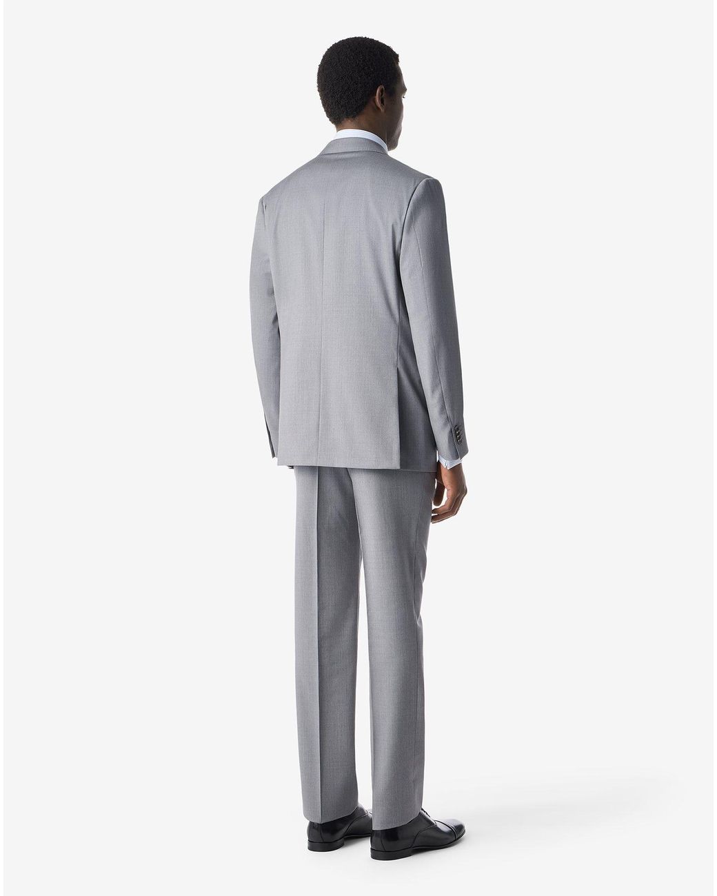 Corneliani Gray Melange Super 130's Wool Twill Suit for men