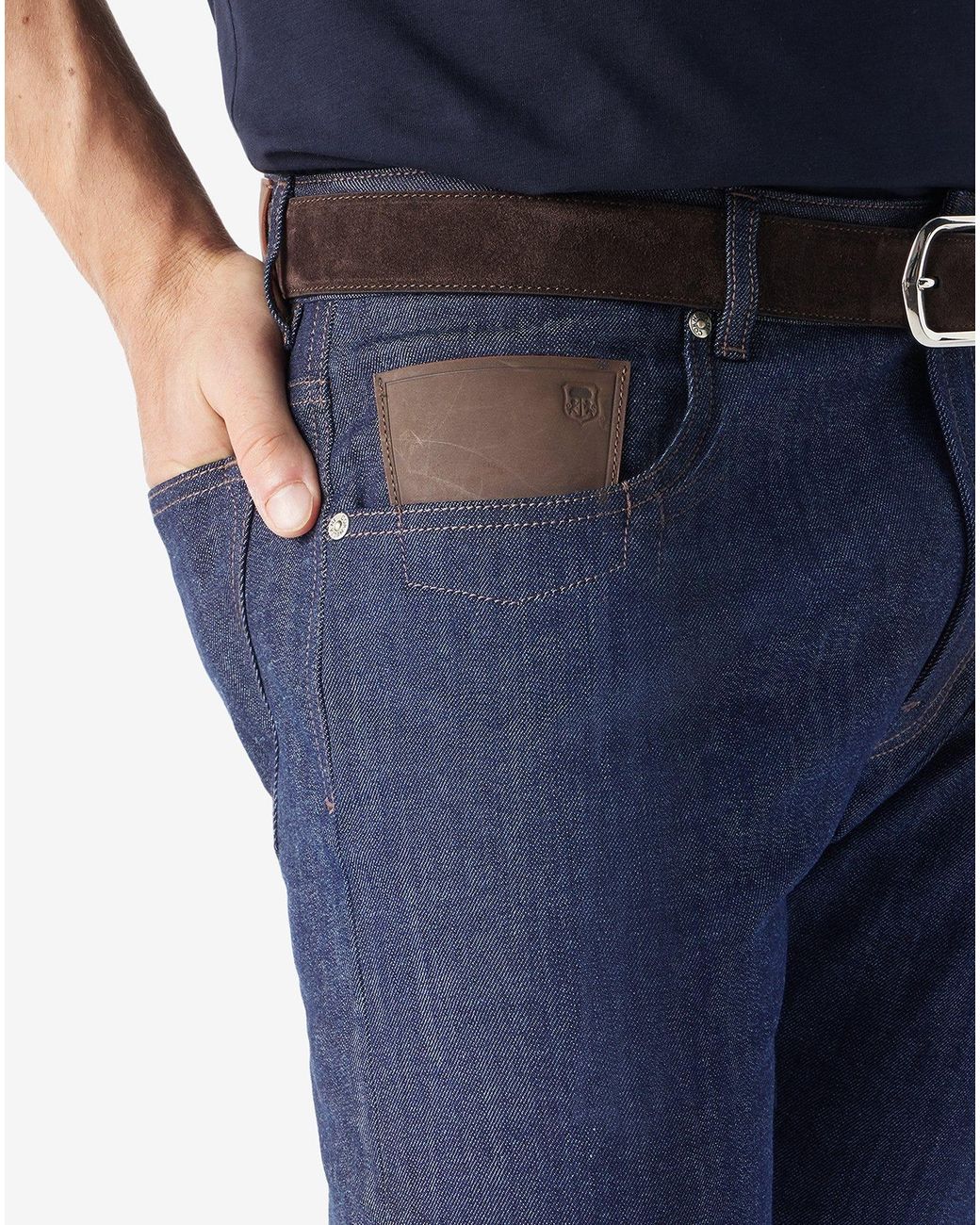 Corneliani Blue 11 O.Z. Stretch Cotton Jeans for men