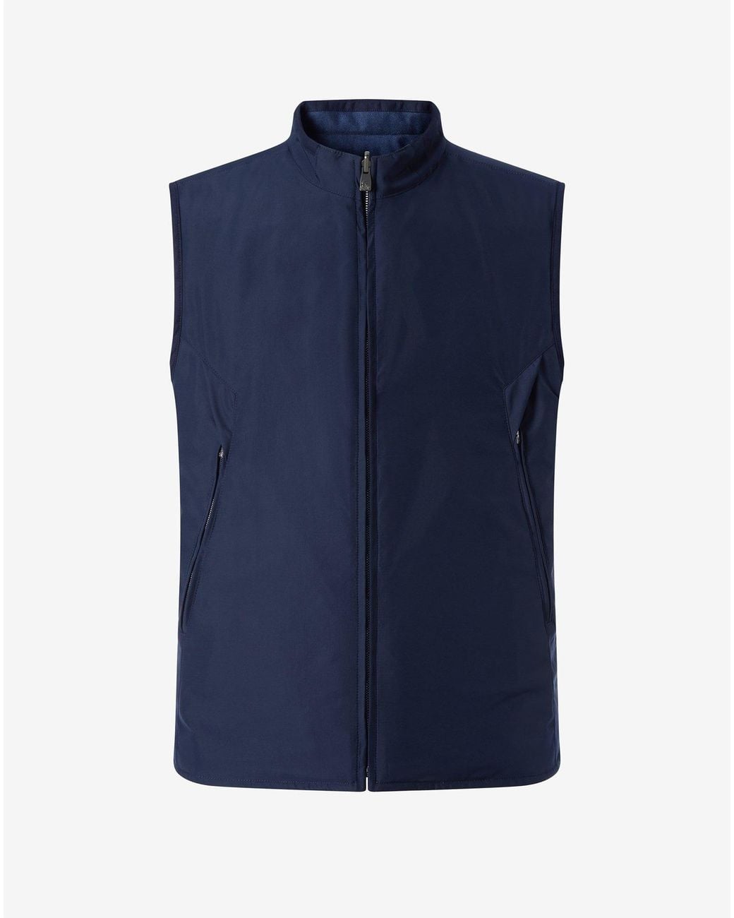 Corneliani Blue Reversible Padded Gilet for men