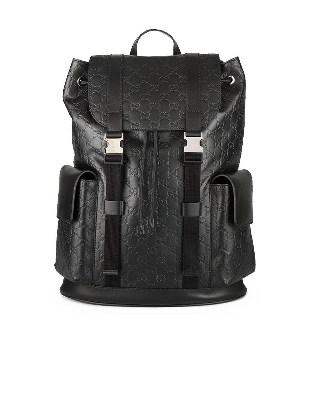 Gucci Signature GG Embossed Backpack in Black | Lyst Australia