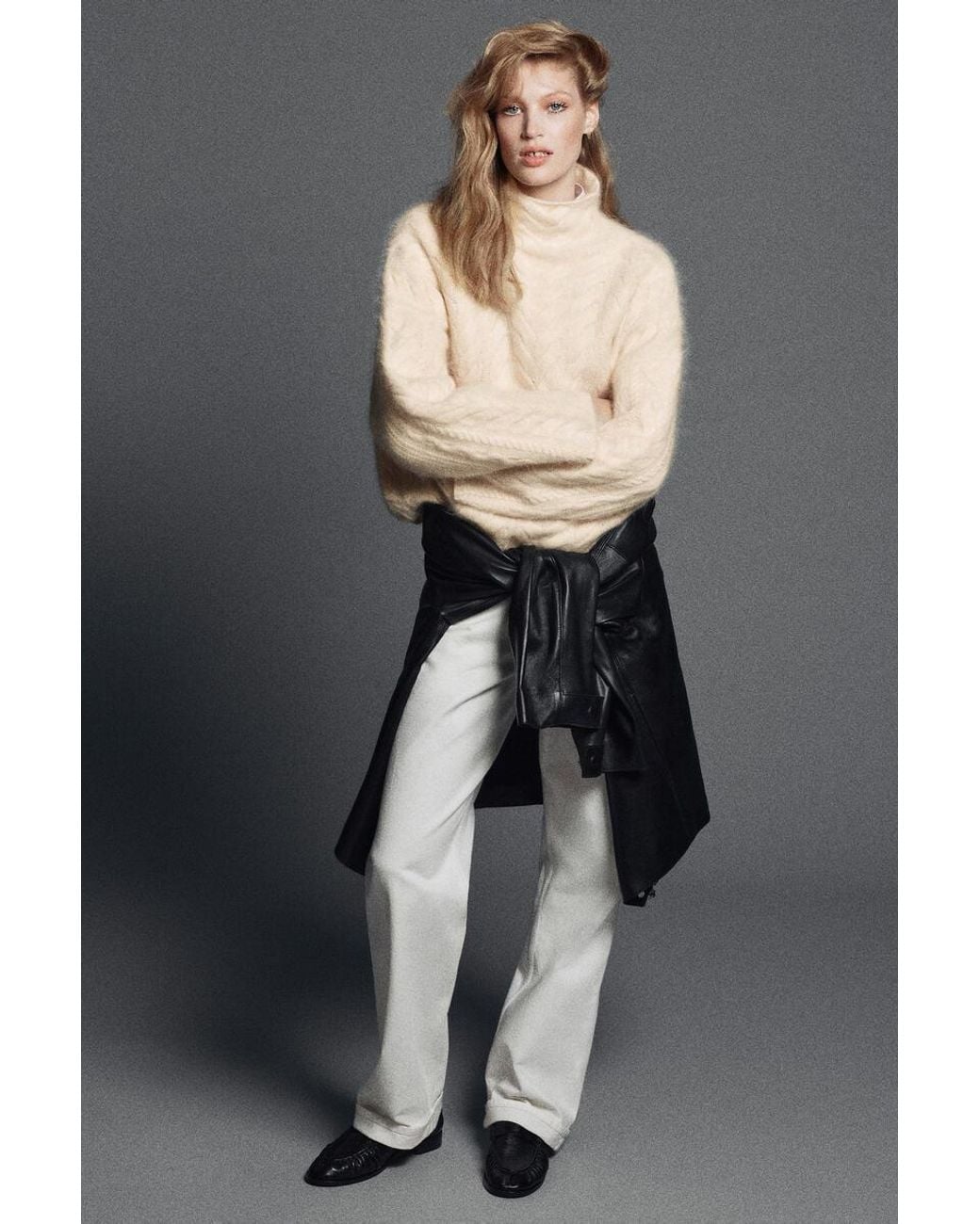 COS Natural Folde Curved-Leg Turn-Up Jeans