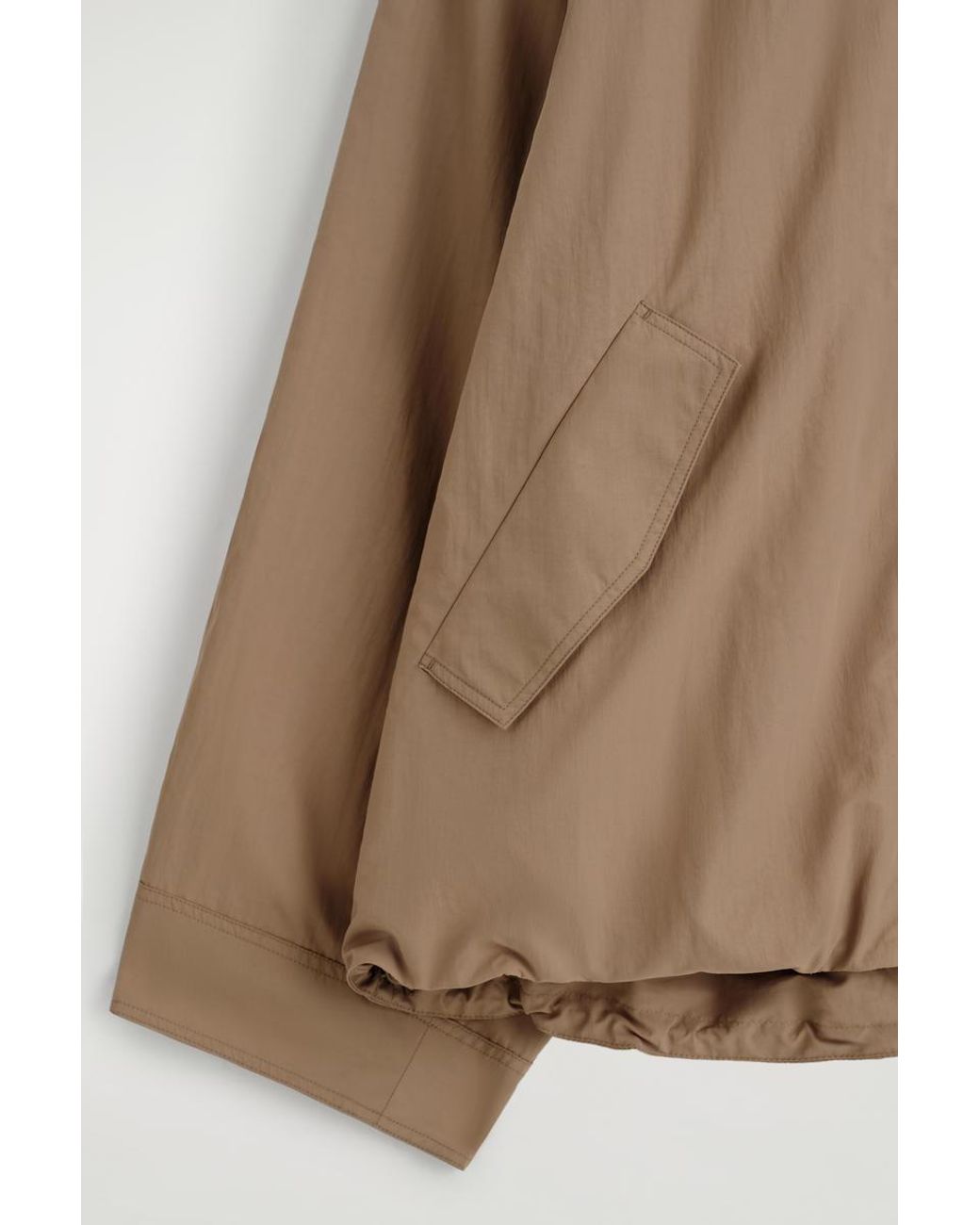 COS Natural Nylon Funnel-Neck Jacket