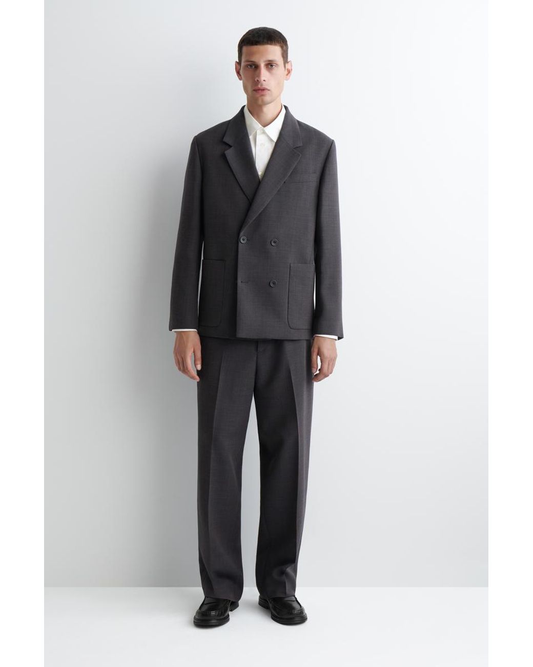 COS Unstructured Wool-Blend Blazer in Grey for Men | Lyst UK