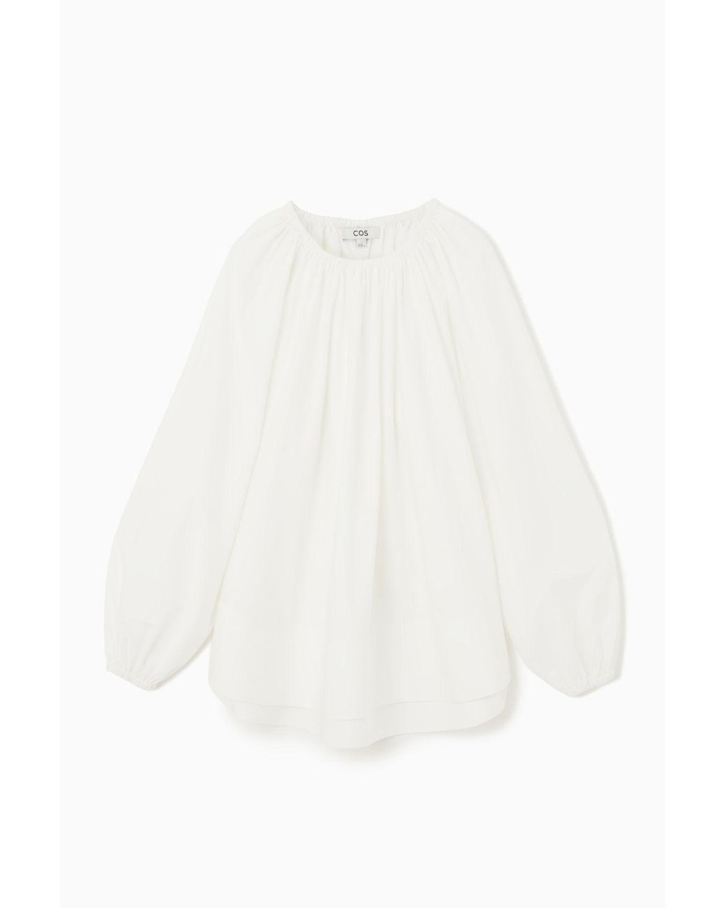 COS Oversized Off-the-shoulder Blouse in White | Lyst