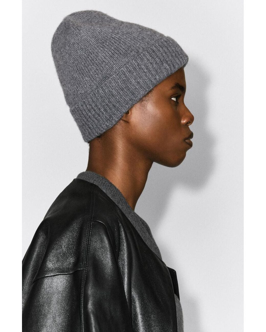 COS Gray Cashmere Beanie