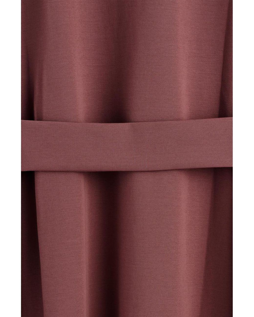 COS Red Belt-Detail Midi T-Shirt Dress