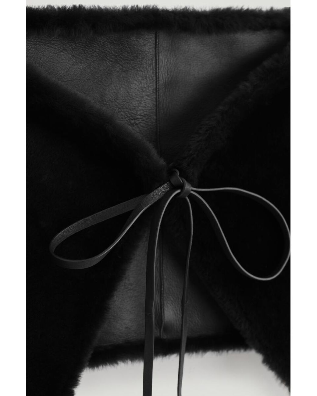 COS Black Shearling Snood