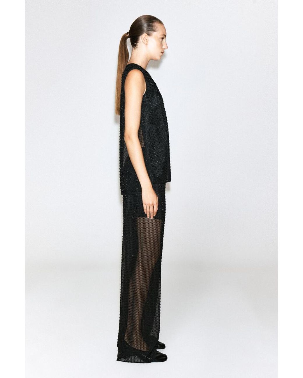 COS Black Strickoberteil Mit Perlen